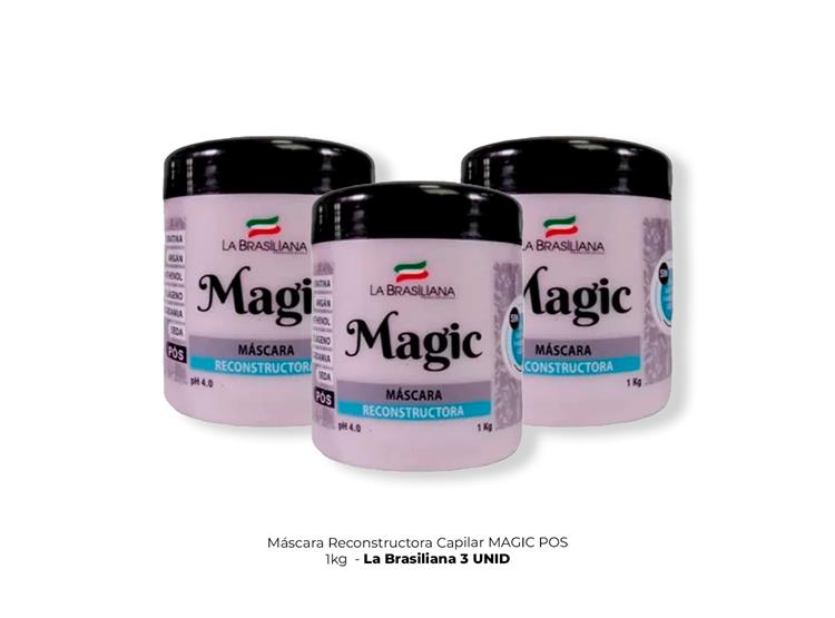 MÁSCARA RECONSTRUCTORA CAPILAR MAGIC POS 1KG 3 UNIDADES - 2
