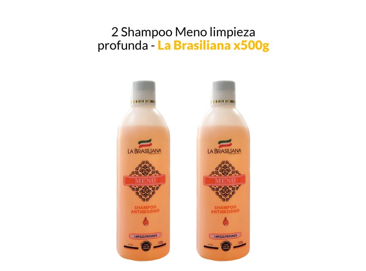 2 SHAMPOO ANTIRESIDUO LIMPIEZA PROFUNDA - LA BRASILIANA 500GR - 1