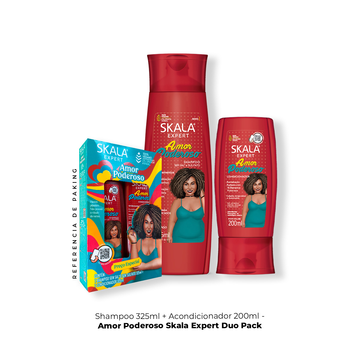 SHAMPOO 350ml + ACONDICIONADOR AMOR PODEROSO SKALA EXPERT 200ML + REGALO ALEATORIO - 2