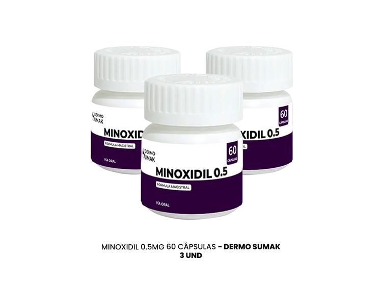 MINOXIDIL 0.5 MG 60 CAPS - DERMO SUMAK 3 UND - 2