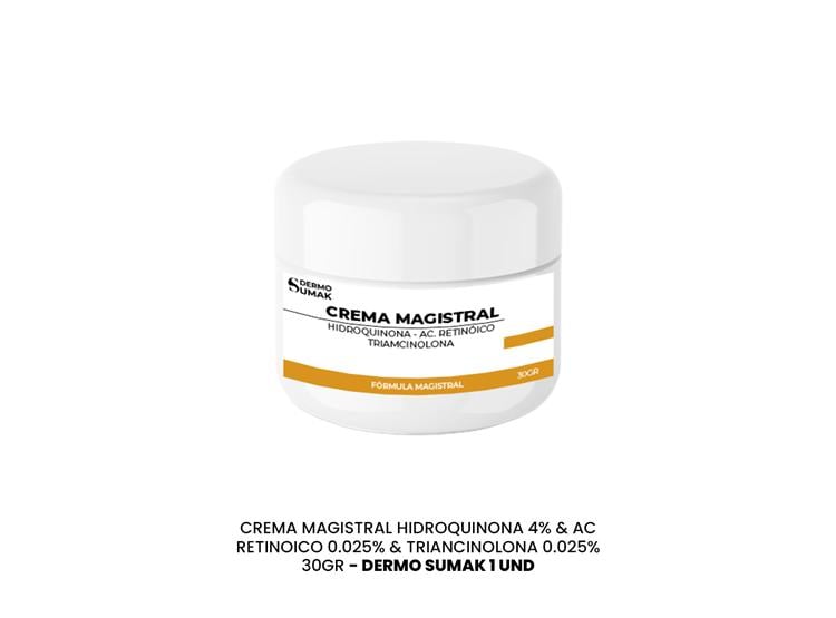CREMA MAGISTRAL HIDROQUINONA 4% & AC RETINOICO 0.025% & TRIANCINOLONA 0.025% - 30 GR DERMO SUMAK - 2