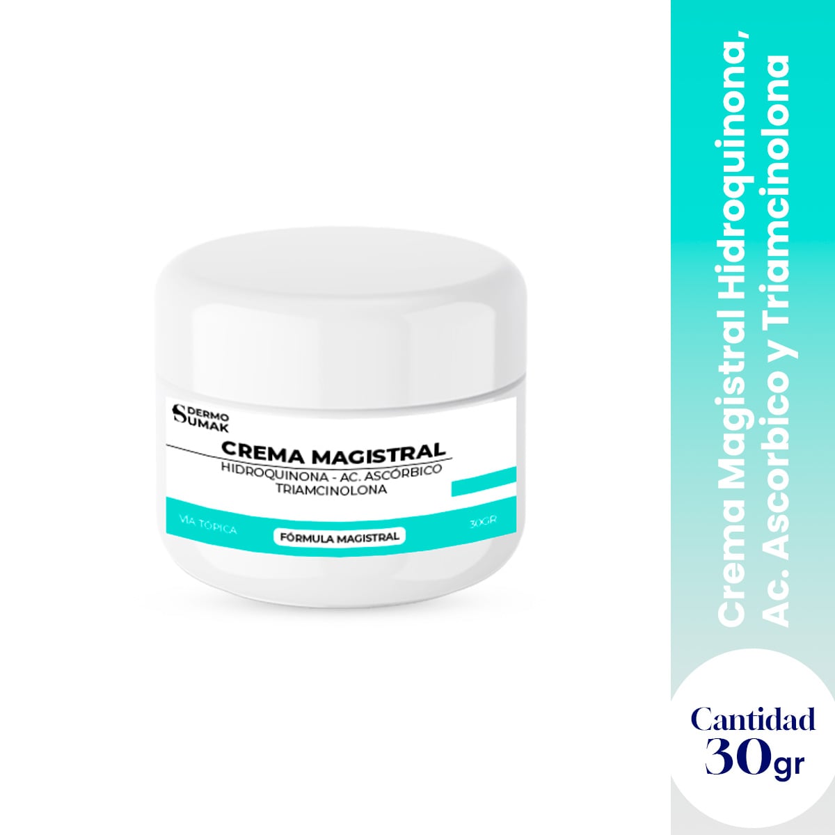 CREMA MAGISTRAL HIDROQUINONA 4% & AC ASCORBICO 2% & TRIANCINOLONA 0.025% 30 GR DERMO SUMAK - 1