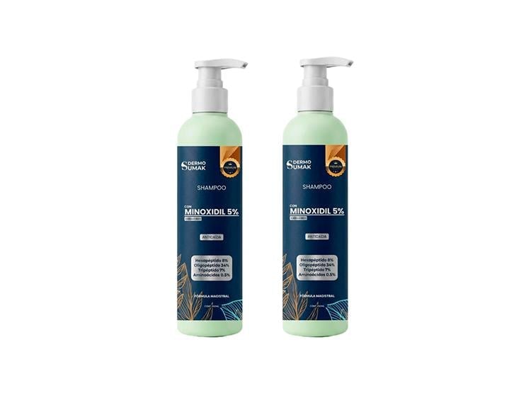 SHAMPO MINOXIDIL 5% PREMIUM CABELLO RISO 250ML DERMOSUMAK 2UND - 1