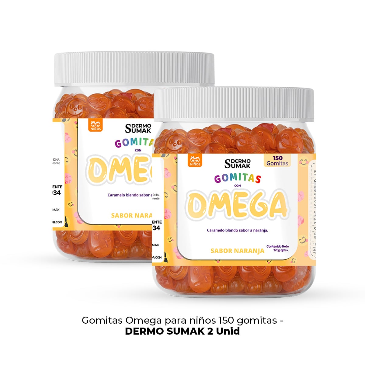 GOMITAS OMEGA NIÑOS 150 GOMITAS - DERMO SUMAK 2 UNIDADES - 1