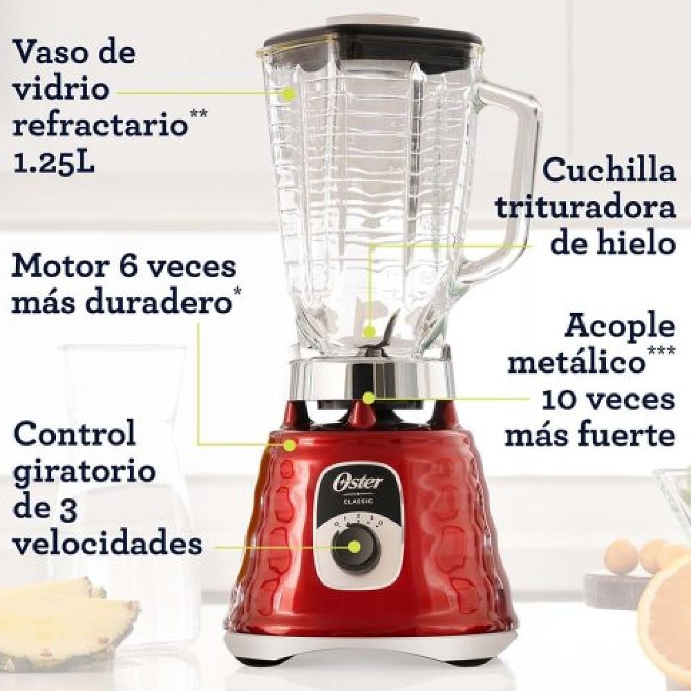 LICUADORA CLÁSICA OSTER 125L BLST4126R - 4