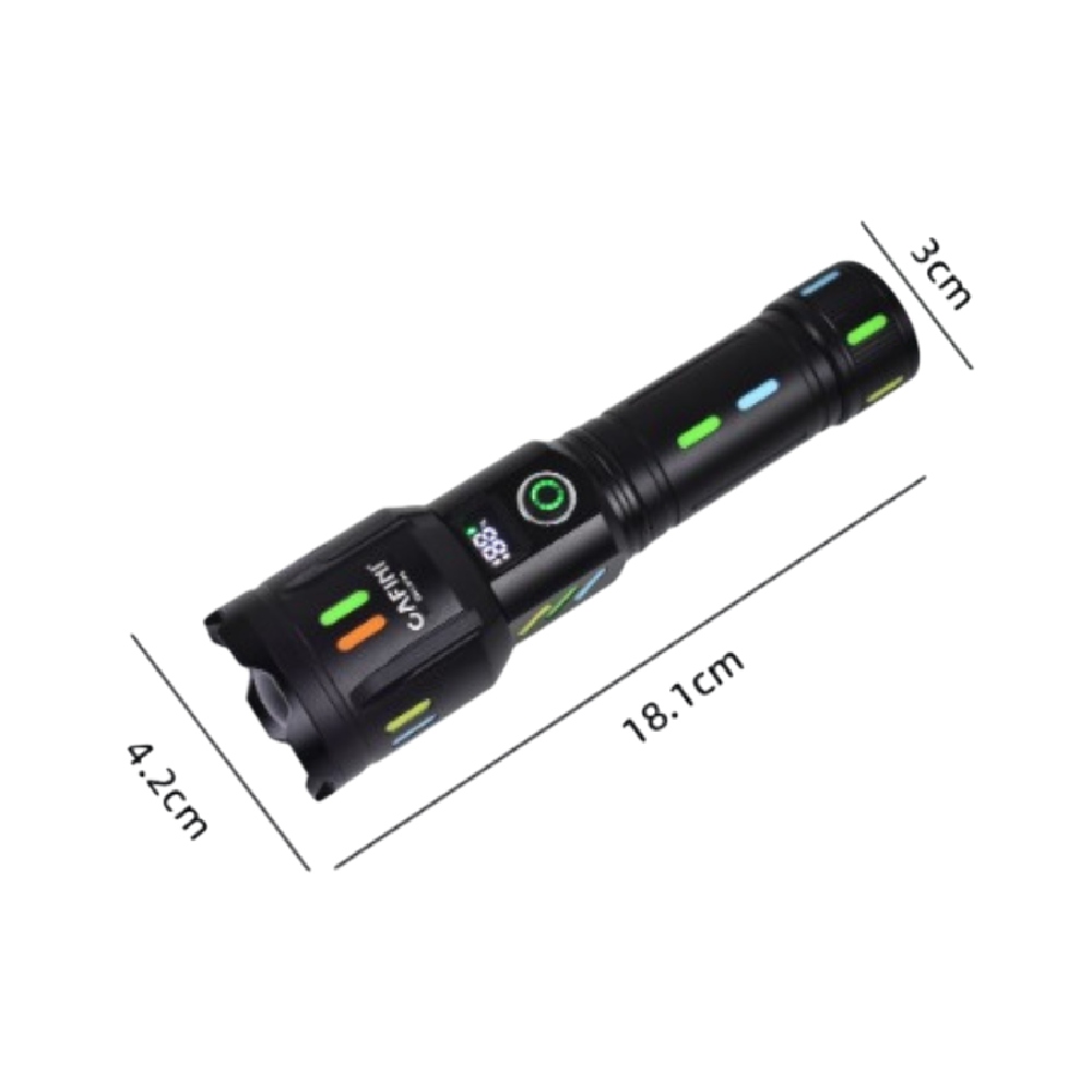 LINTERNA DE LARGO ALCANCE CON CINTAS REFLECTIVAS LED CAFINI CN-L377A - 3