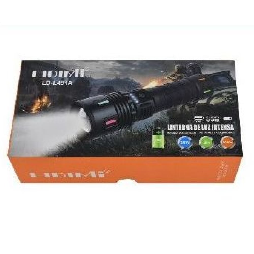 LINTERNA LED RECARGABLE DE ALTA POTENCIA LIDIMI LD-L491A - 2