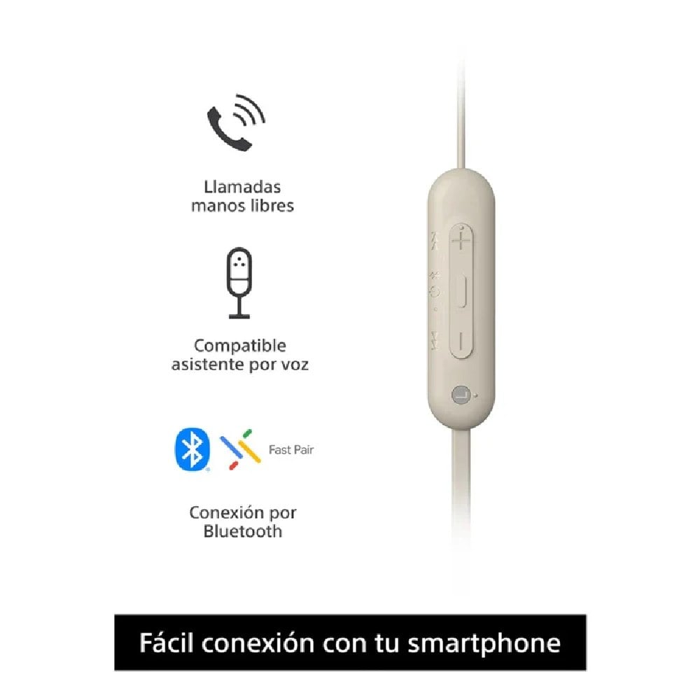 AUDÍFONO IN EAR BLUETOOTH SONY WI-C100/BZ UC BLANCO - 2