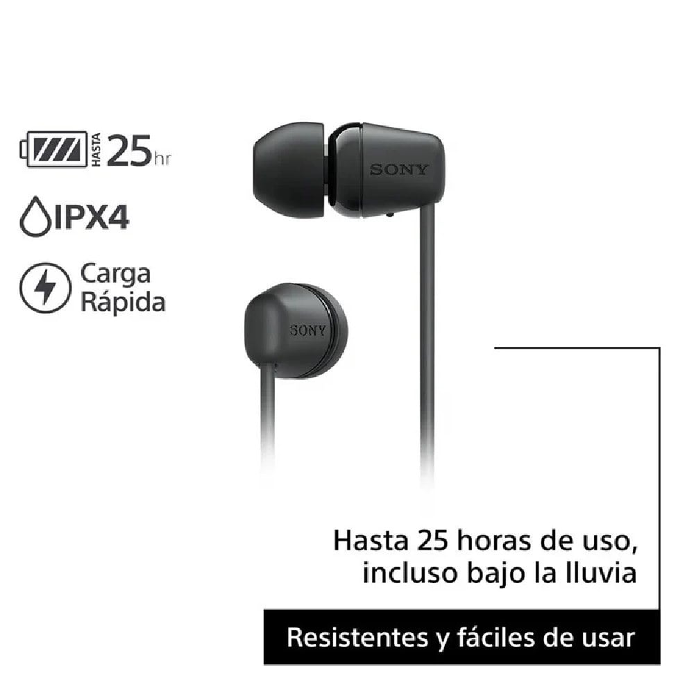AUDÍFONO IN EAR BLUETOOTH SONY WI-C100/BZ UC NEGRO - 2