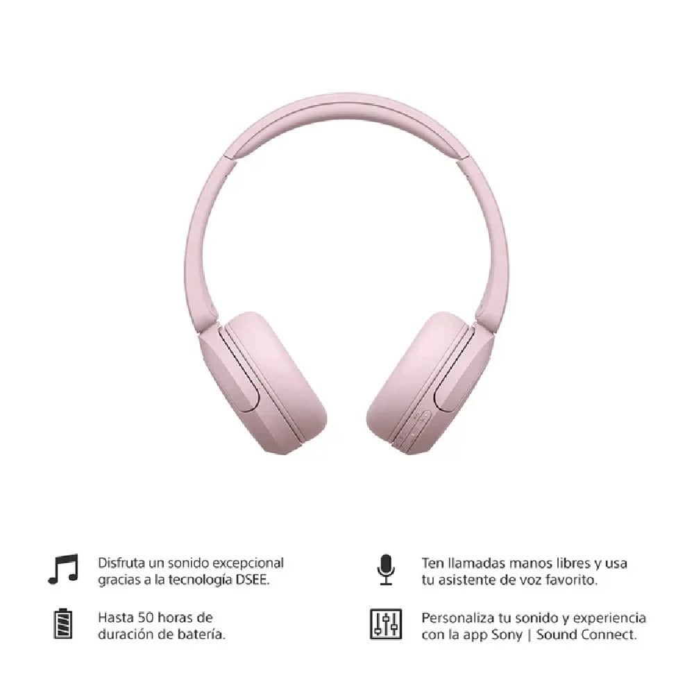 AUDIFONOS BLUETOOTH ON EAR SONY WH-CH520 - ROSADO - 1