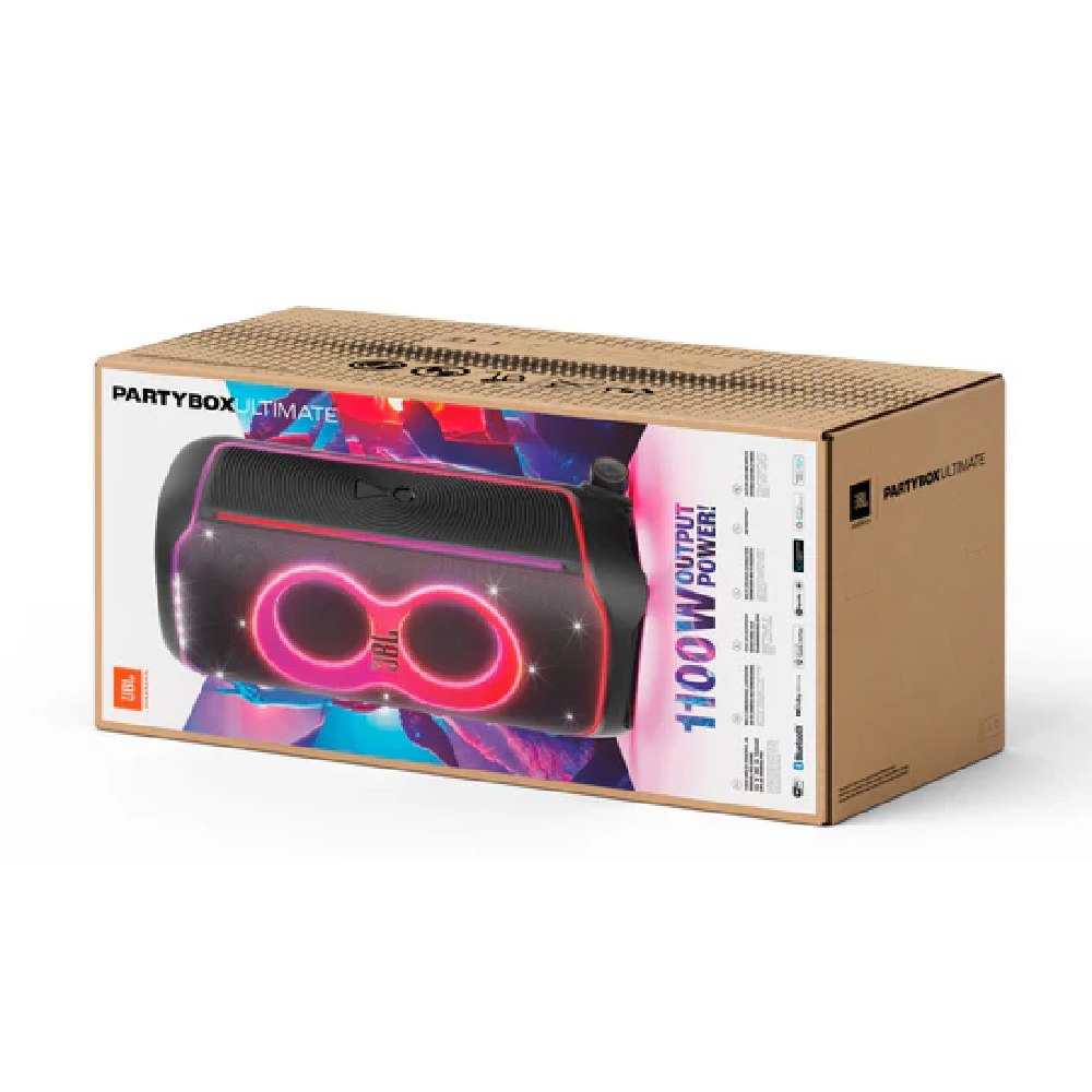 PARLANTE JBL PARTYBOX ULTIMATE 1100W IPX4 CON LUCES, RUEDAS Y ASA - 6