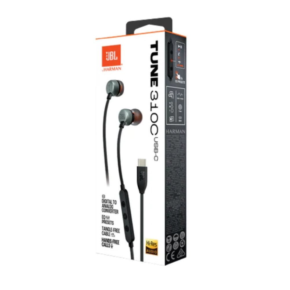 AUDÍFONO JBL TUNE 310C USB-C IN EAR NEGRO CON MICRÓFONO - 3