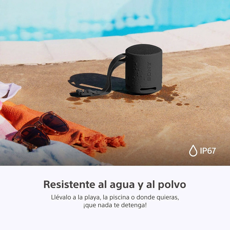 PARLANTE SONY PORTÁTIL SRS-XB100 BLUETOOTH WATERPROOF NEGRO - 4
