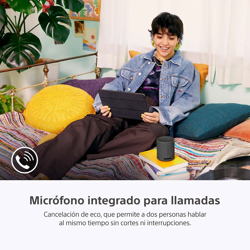 PARLANTE SONY PORTÁTIL SRS-XB100 BLUETOOTH WATERPROOF NEGRO - 5