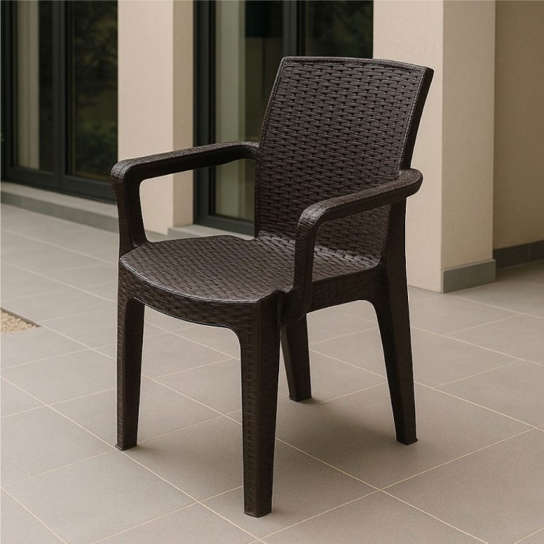 SILLA DE RATÁN TERRA 3052025 CON BRAZOS – CÓMODA Y DURADERA PARA JARDÍN, TERRAZA Y HOGAR - 2