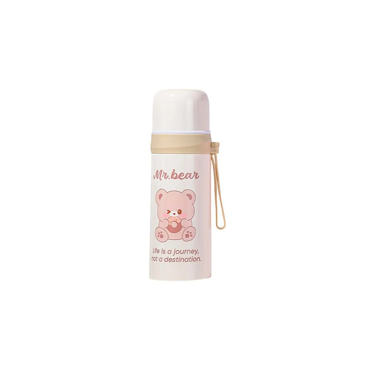 TERMO TÉRMICO MR. BEAR CREMA 350 ML ACERO INOX - 1