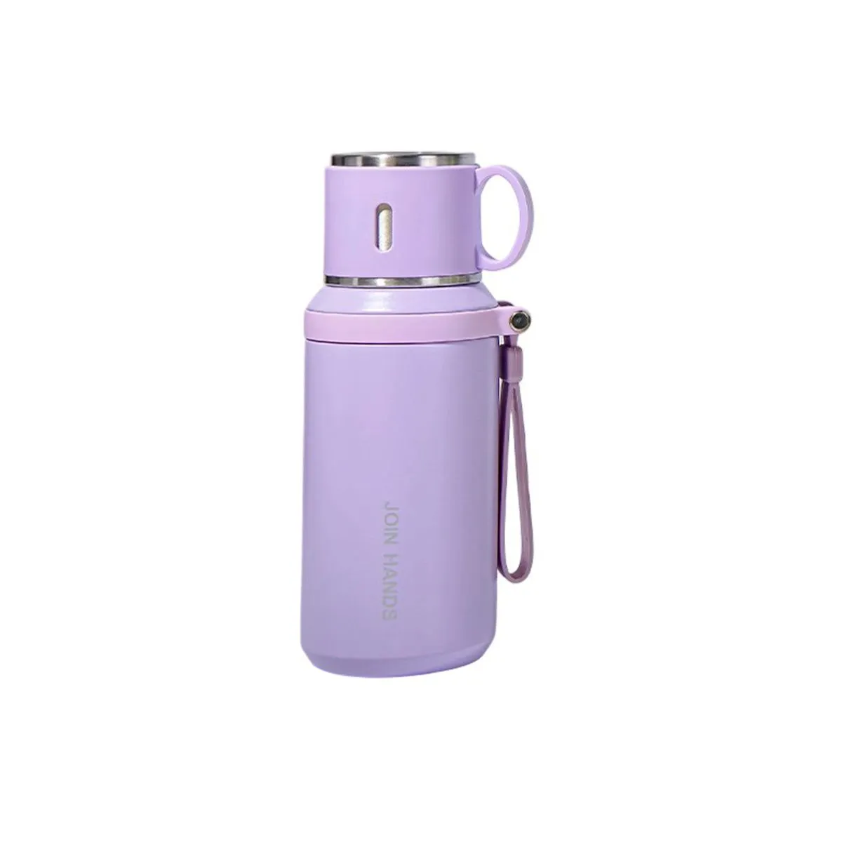 TERMO TÉRMICO LILA 600 ML ACERO INOX CON ASA - 1