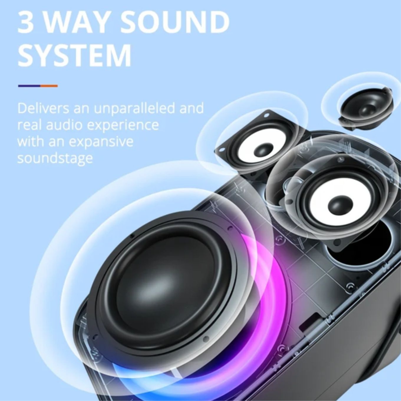 ALTAVOZ PORTÁTIL TRONSMART HALO 100 60W RESISTENTE AL AGUA IPX6 - 3