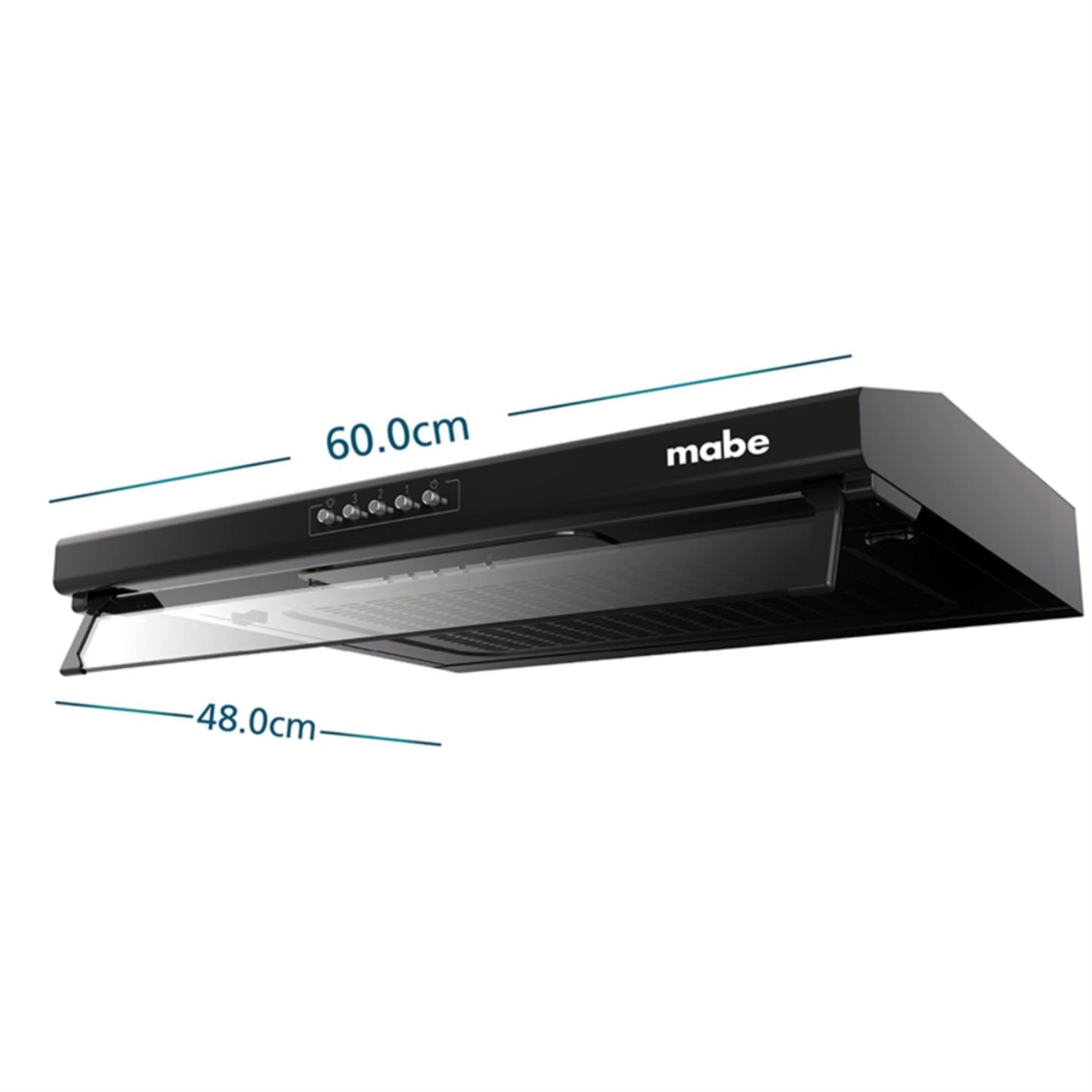 CAMPANA DE COCINA MABE 60 CM NEGRO MODELO CMU6020PB0 - 3