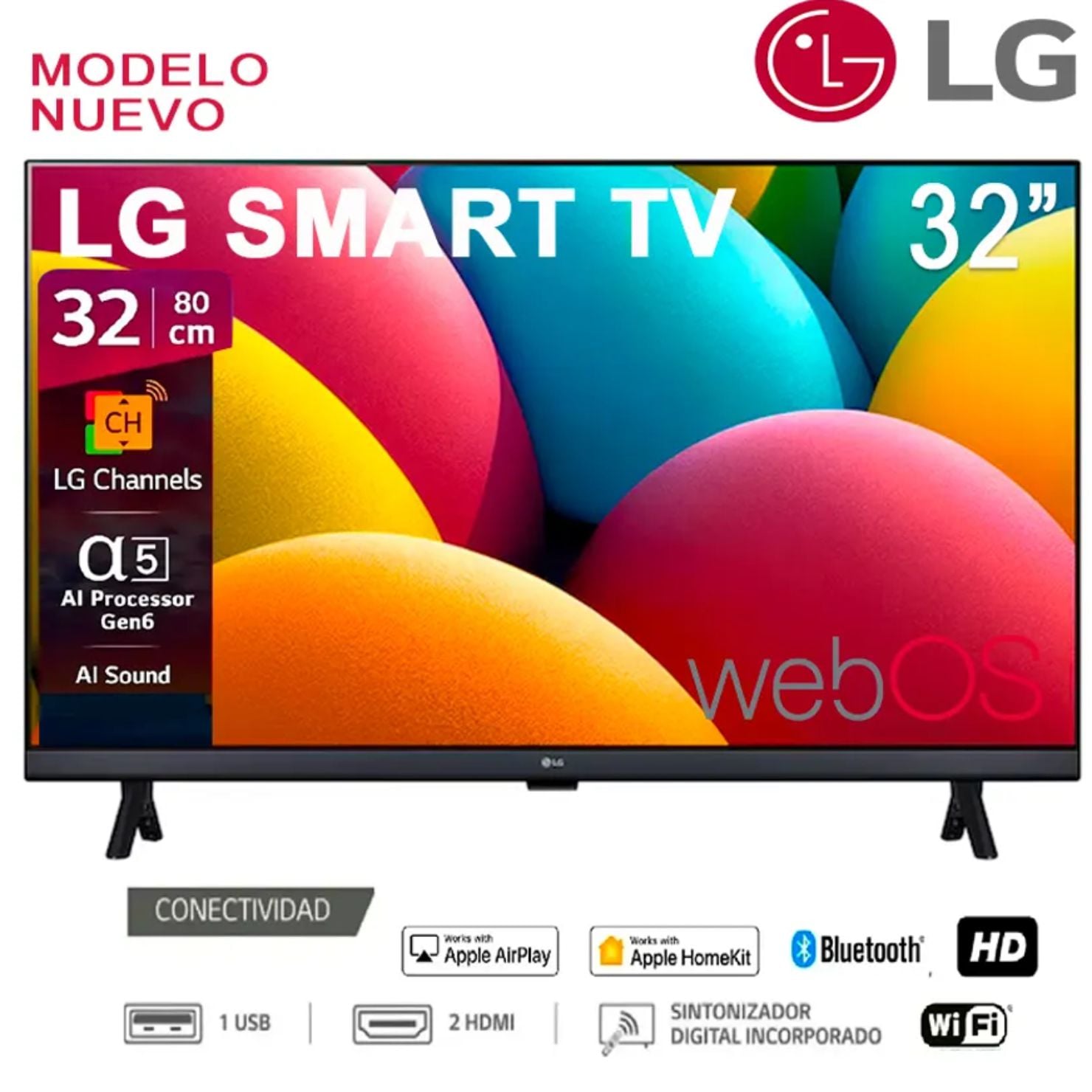 TELEVISOR LG SMART TV 32 PULGADAS 32LR600BPSC LED HD CON REGALO - 2