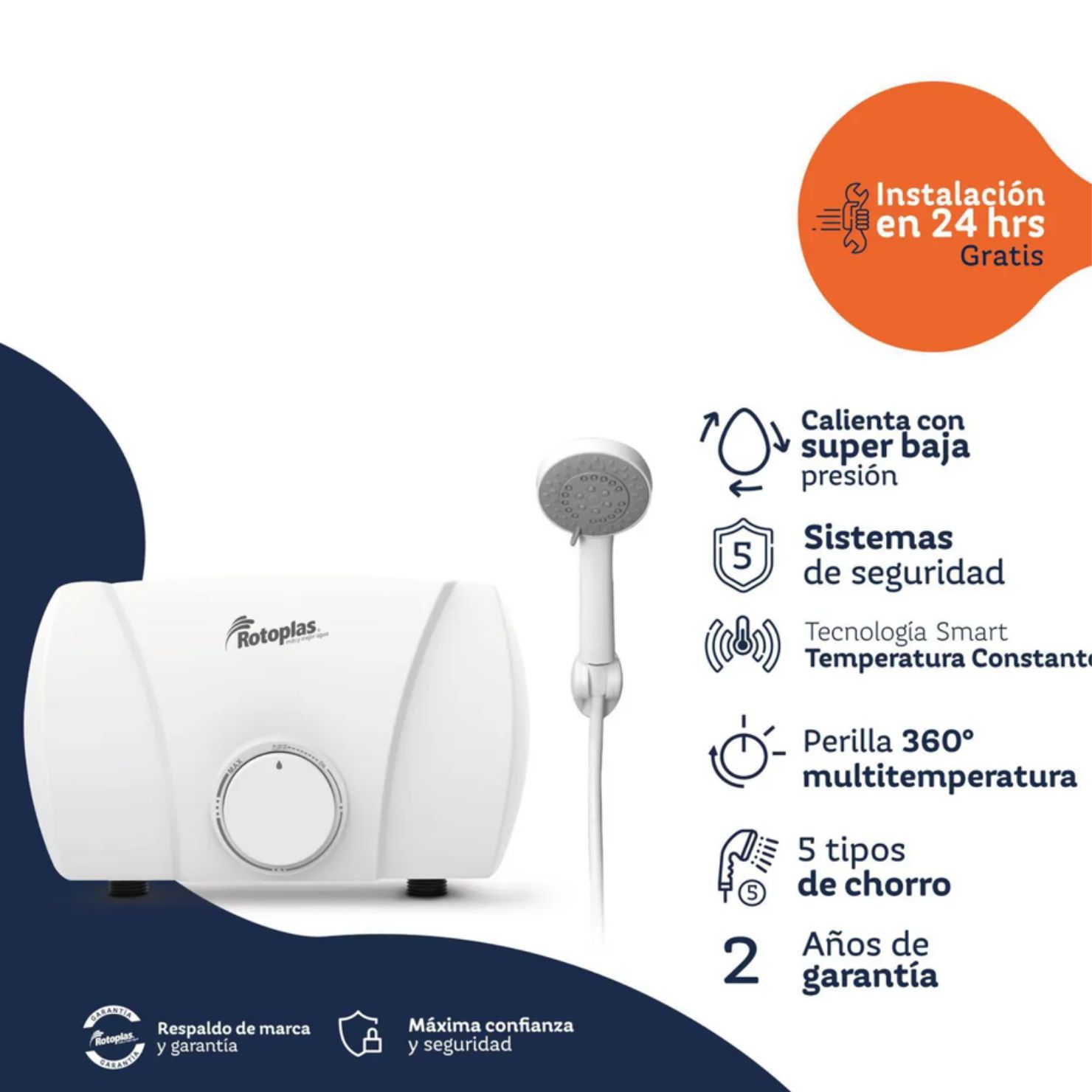 RAPIDUCHA ROTOPLAS SPARK CALENTADOR DE AGUA - 2