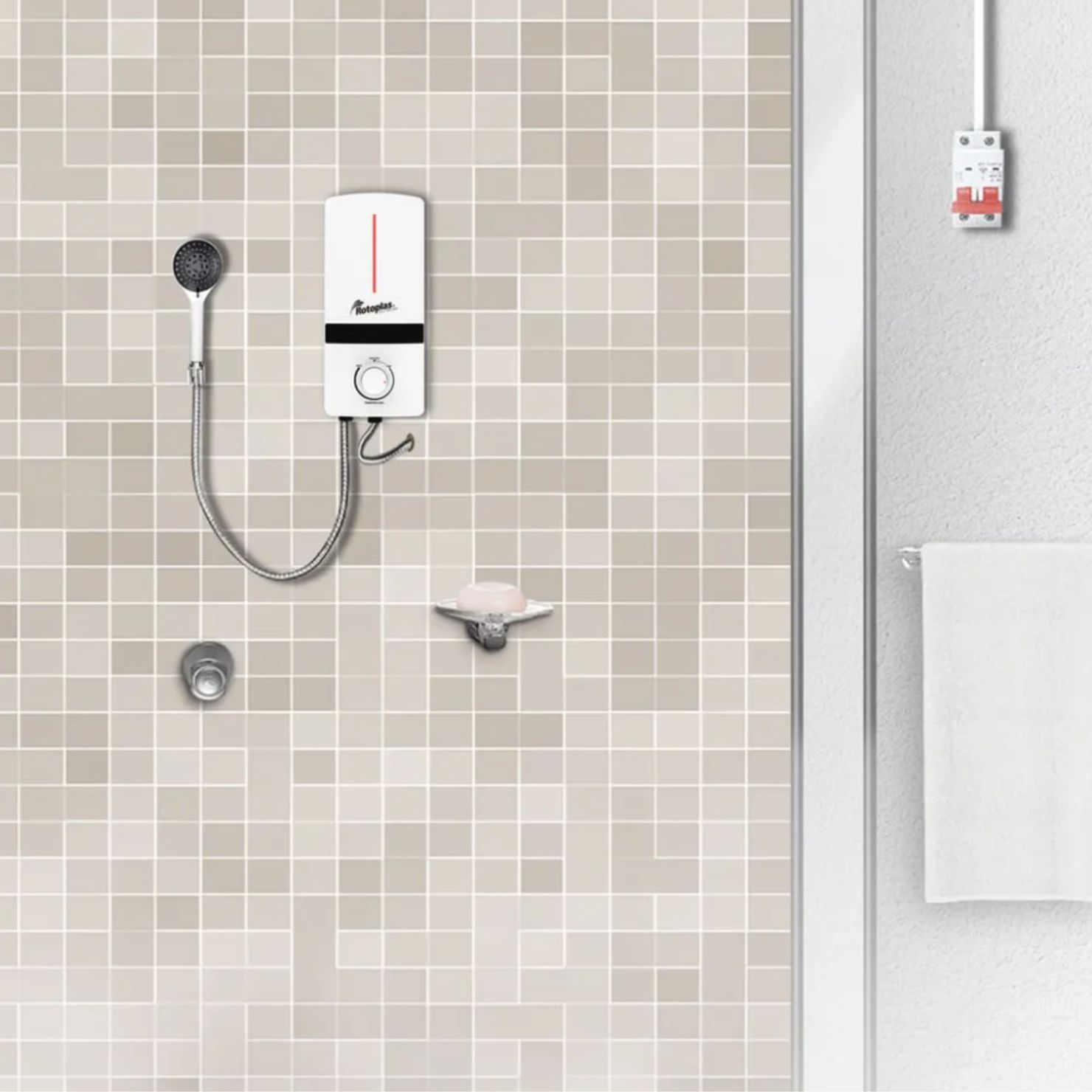 APIDUCHA ELECTRICA ROTOPLAS SPAZIO 5500W BLANCO - 4