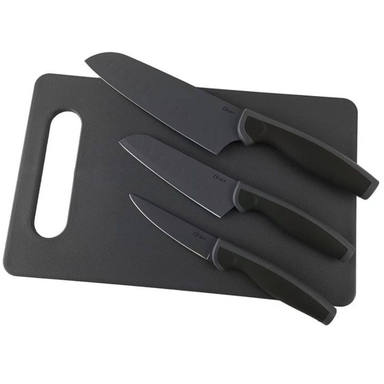 JUEGO DE CUCHILLOS OSTER 3 PIEZAS CON TABLA DE PICAR 9228704 - 1
