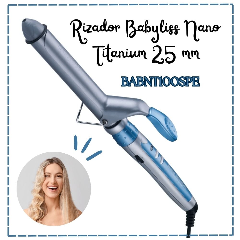 RIZADOR BABYLISS PRO NANO TITANIUM 25 MM PROFESIONAL BABNT100SPE - 1