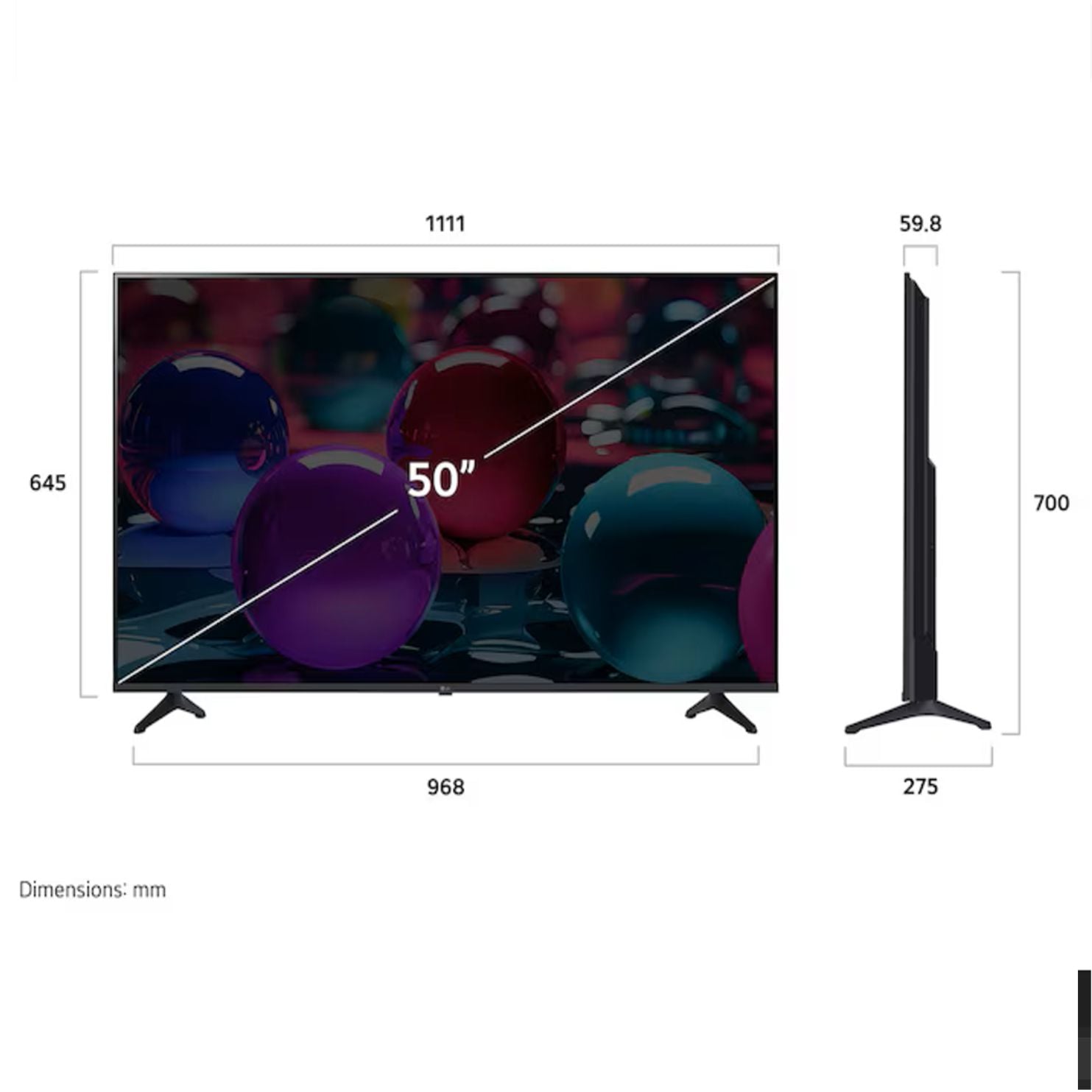 SMART TV LG 50 PULGADAS UHD 4K THINQ AI 50UA7300PSB - 6