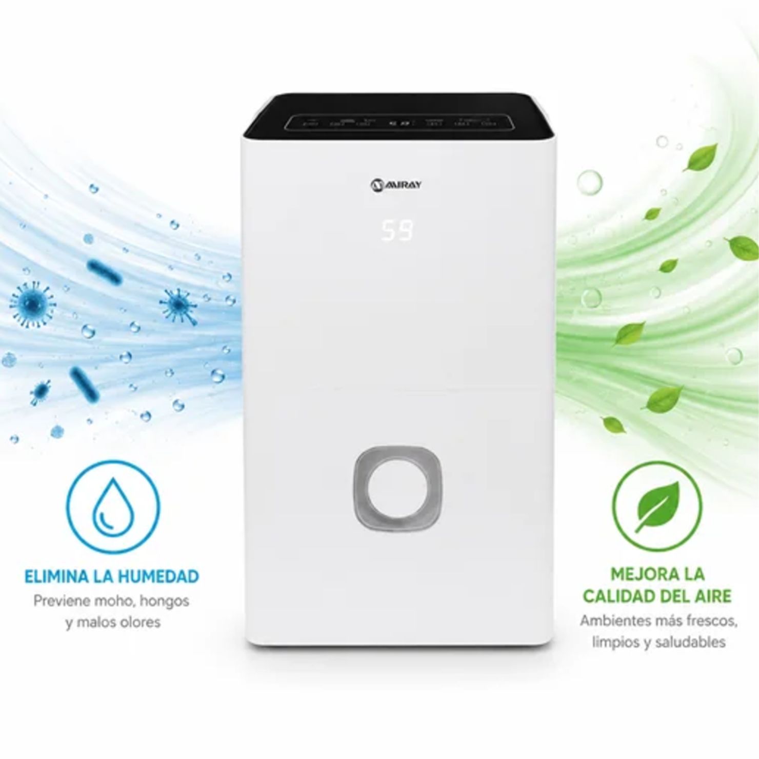 DESHUMEDECEDOR MIRAY DM-225W 4 LITROS CONTROL DIGITAL WIFI - 2