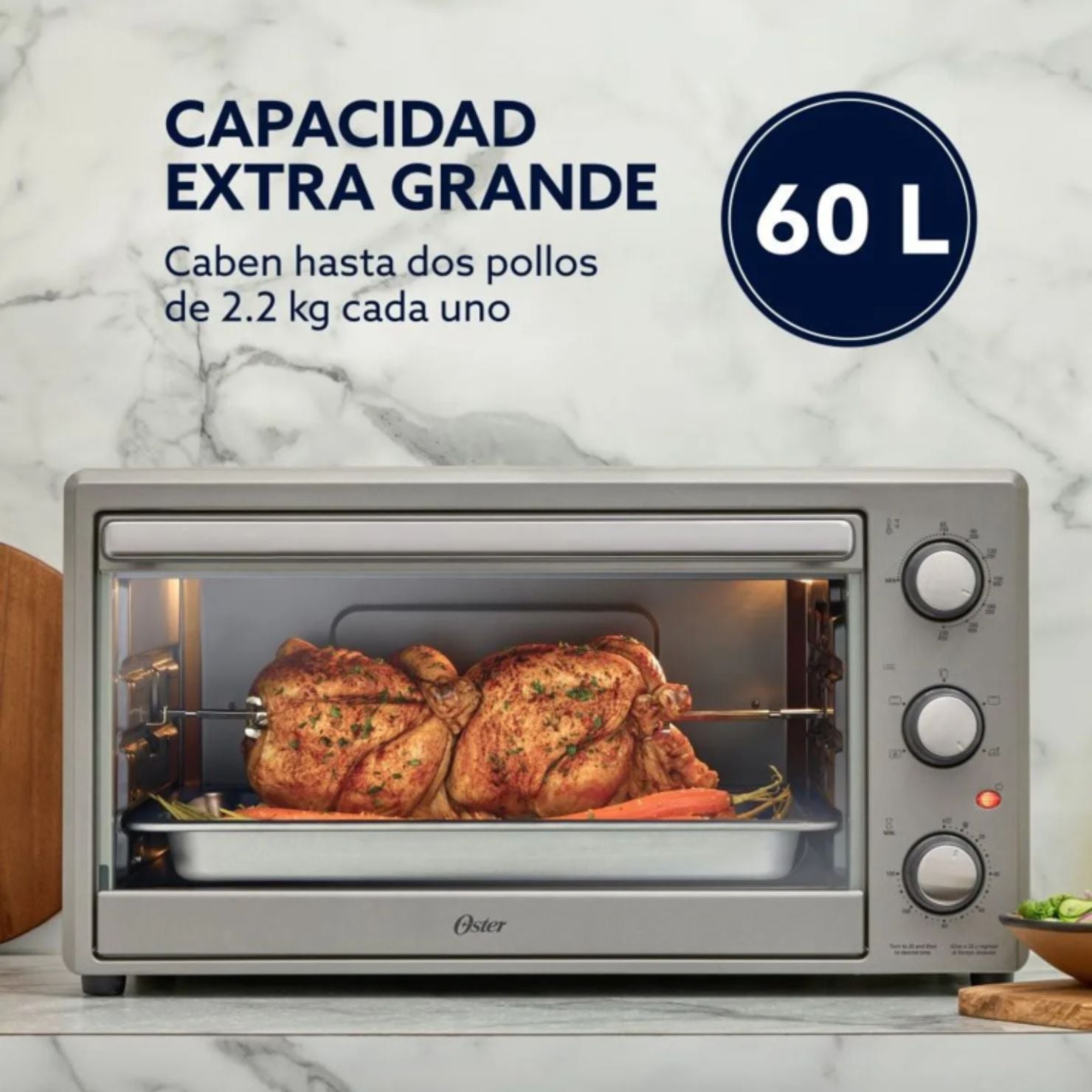 HORNO ELÉCTRICO OSTER 60 LITROS TSSTTV60MNS 053 CON ROSTIZADOR - 3
