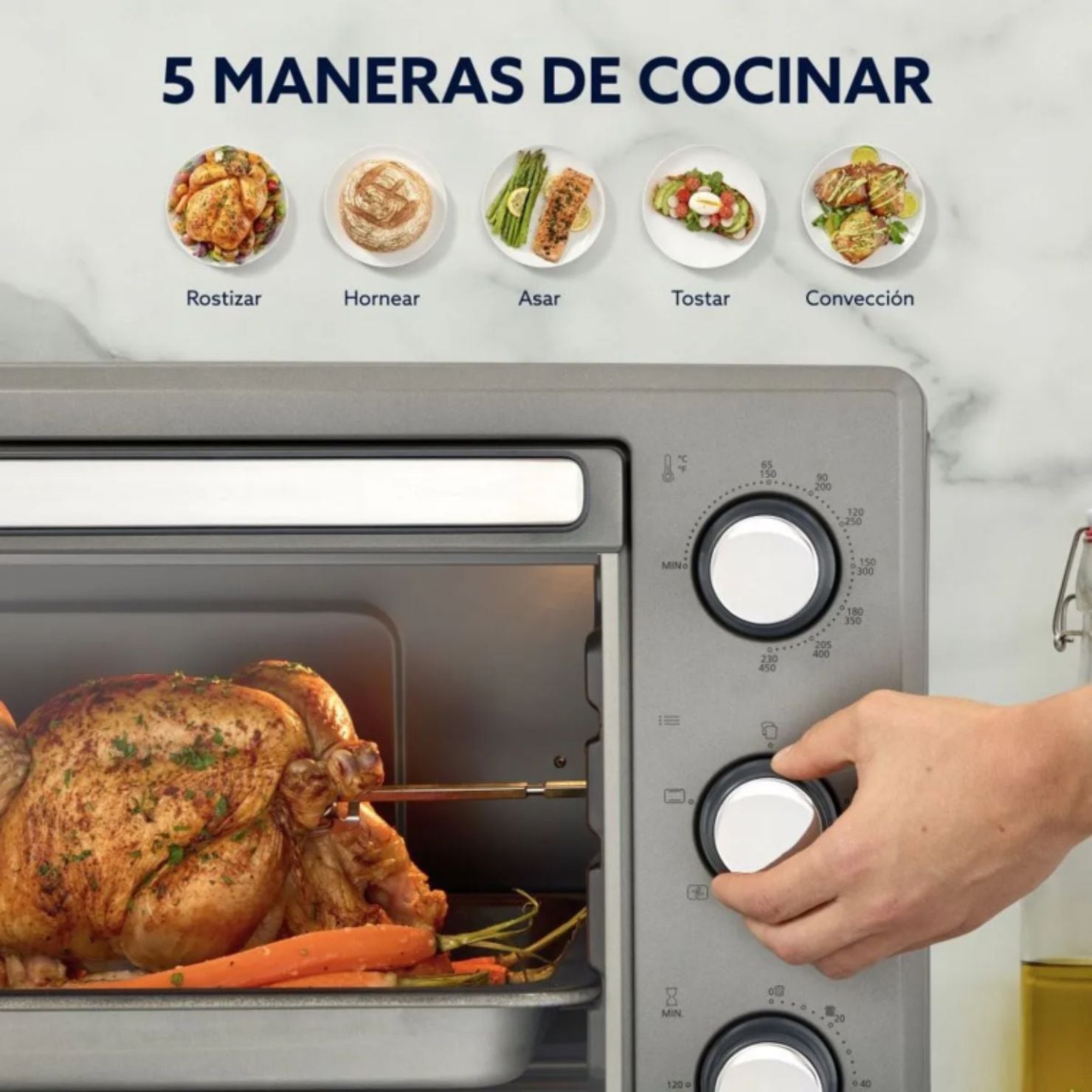 HORNO ELÉCTRICO OSTER 60 LITROS TSSTTV60MNS 053 CON ROSTIZADOR - 7