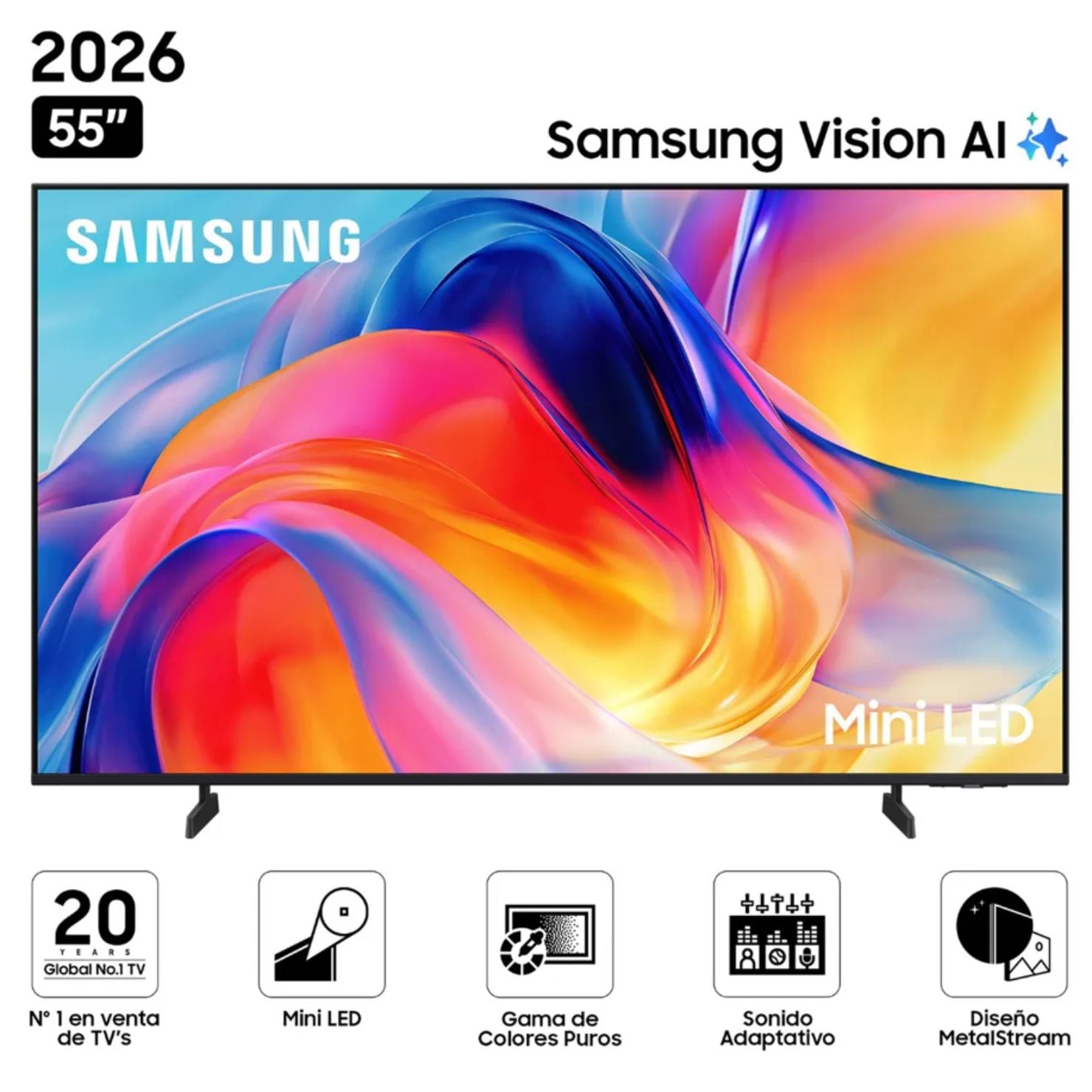 SMART TV SAMSUNG 55 PULGADAS MINI LED 4K TIZEN UN55M70HAGXPE - 1