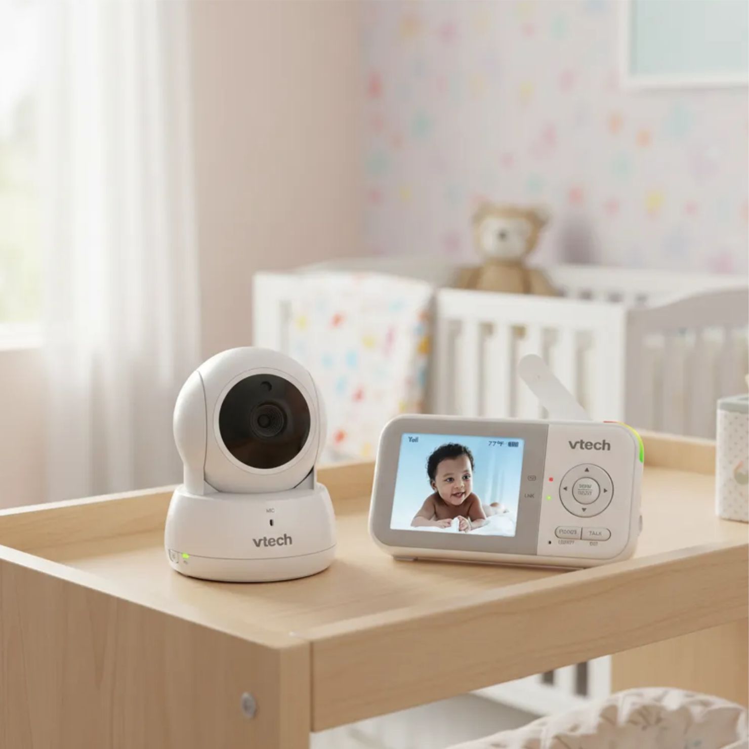 MONITOR PARA BEBÉ VTECH VM3262 CON CÁMARA MOTORIZADA PAN TILT Y VISIÓN NOCTURNA - 1