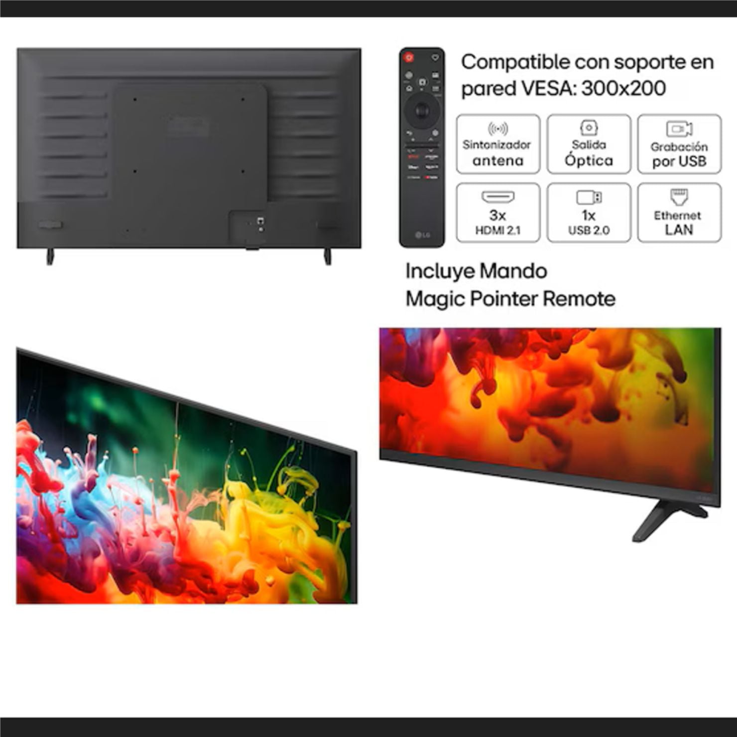 LG SMART TV QNED AI MINI LED 43 PULGADAS 4K QNED70 2026 - 3