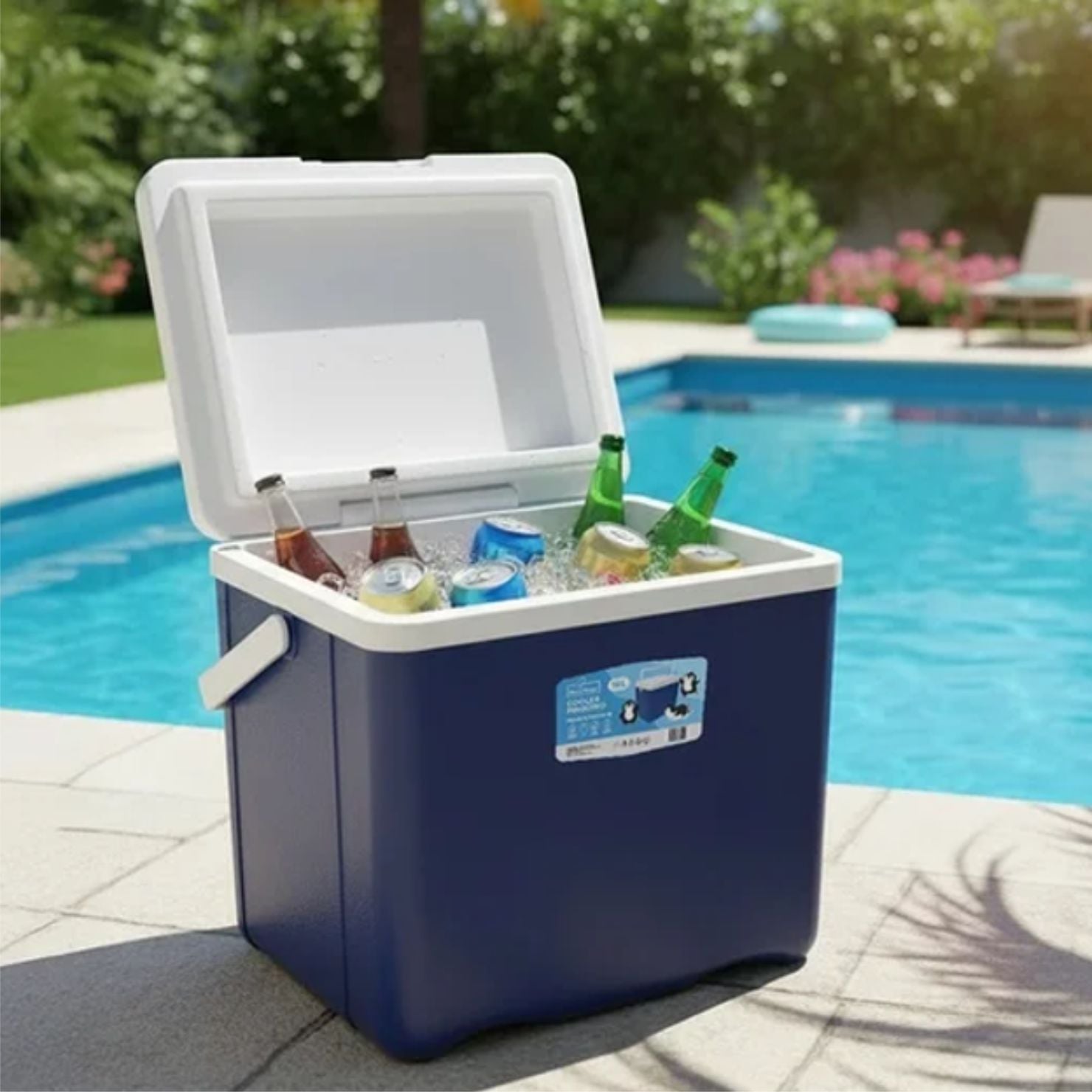 MERCI HOGAR COOLER PINGÜINO AZUL CON CAPACIDAD DE 18 LT - 1