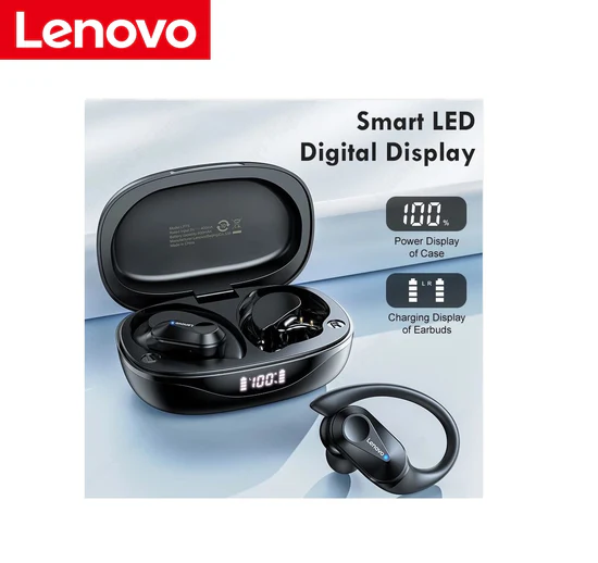 AUDIFONO BLUETOOTH LENOVO LP75 SPORTS WIRELESS 5.3 - NEGRO - 3