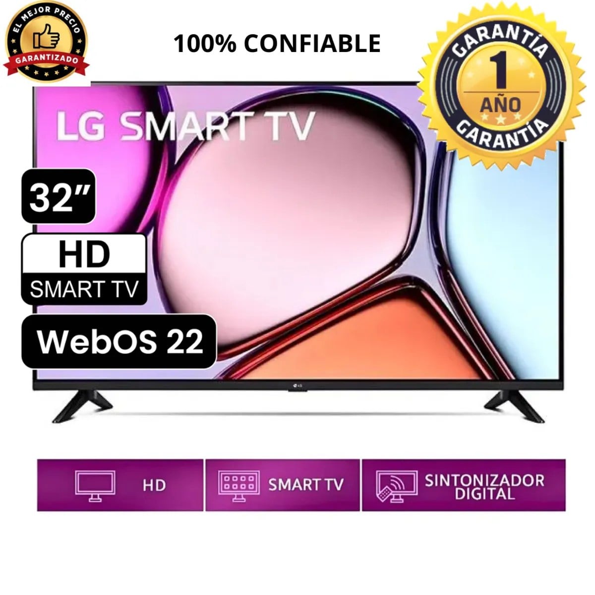 TELEVISOR LG SMART TV 32' LED HD 32LR600BPSC + SOUNDBAR 2.0 32' - 1