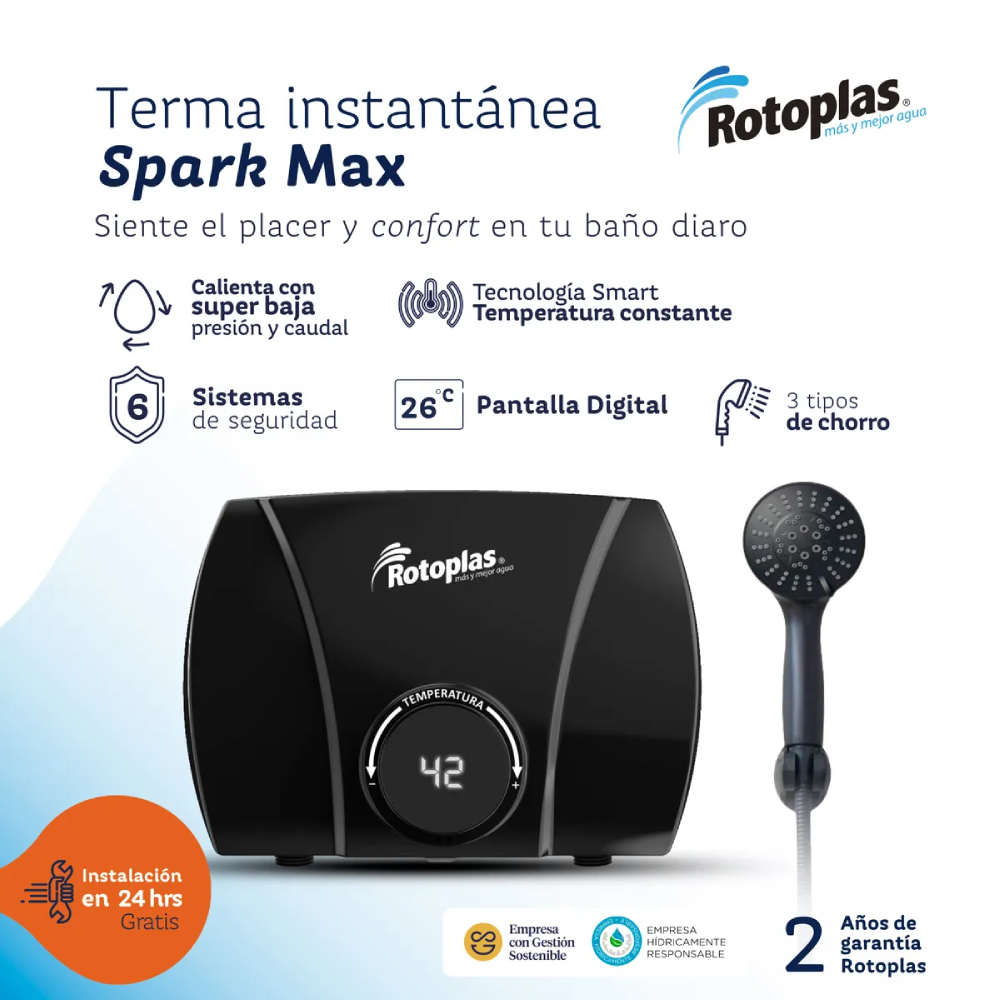 RAPIDUCHA ELÉCTRICA ROTOPLAS SPARK MAX 5500W - 2