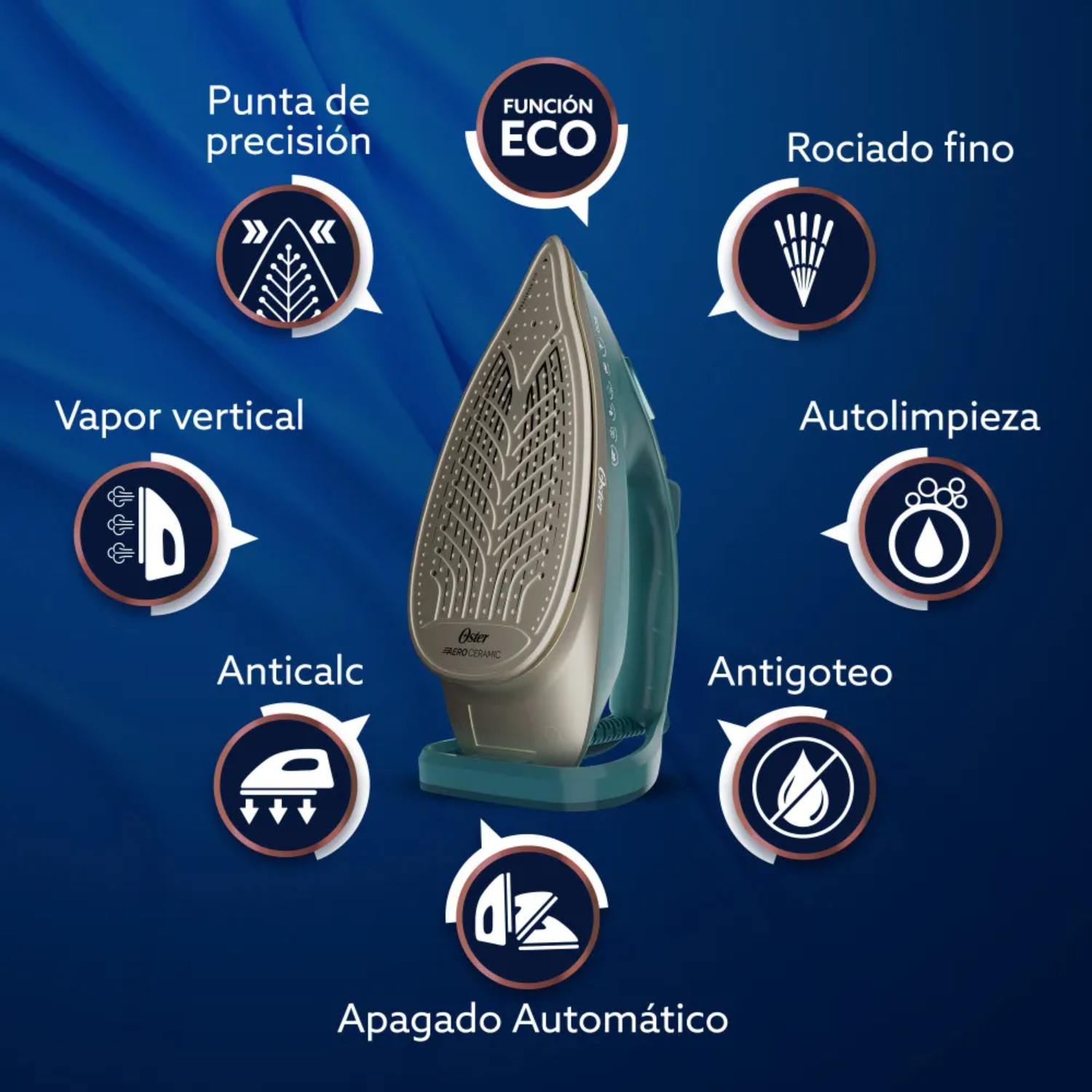 PLANCHA OSTER DE VAPOR AEROGLIDE MAX VERDE OSCURO GCSTAC7802-053 - 5