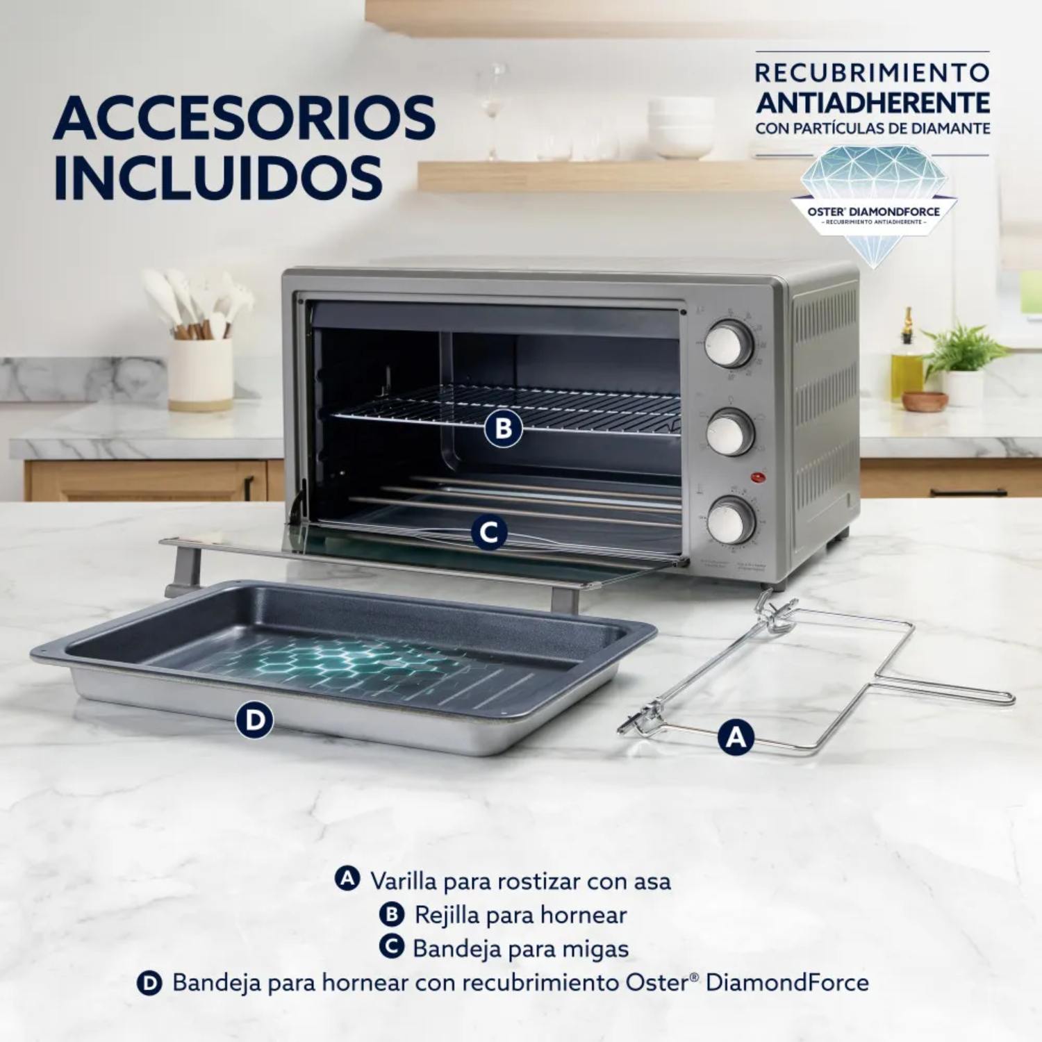 HORNO ELÉCTRICO OSTER - TSSTTV60MNS 60L - 2