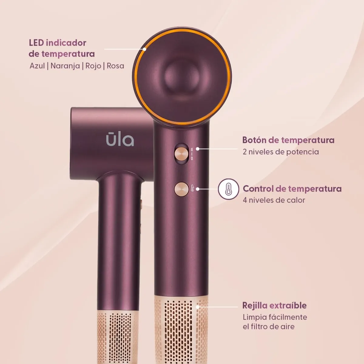 SECADOR DE PELO ALTA POTENCIA JET ULA - 4