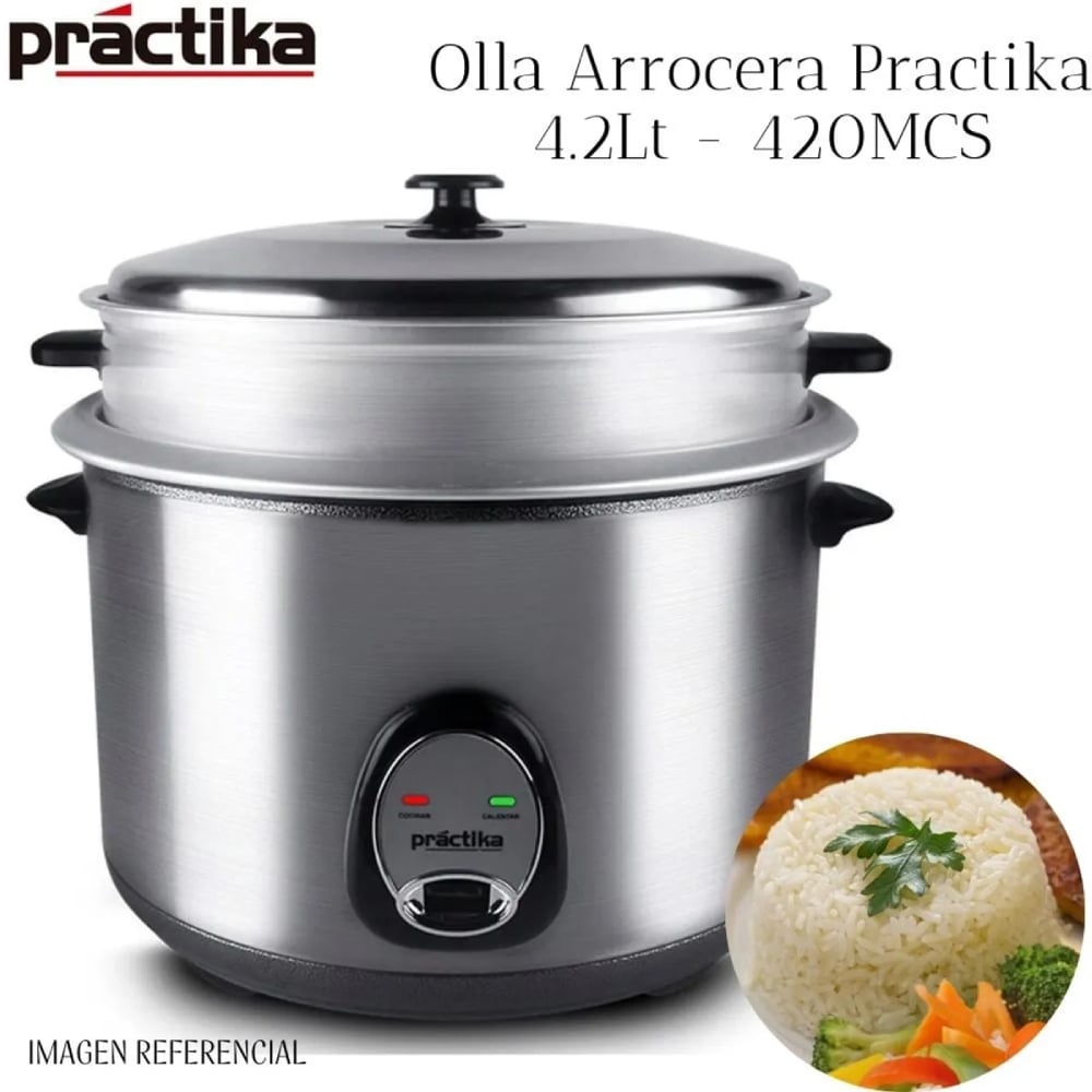 OLLA ARROCERA PRACTIKA DE 4.2 LT CON VAPORERA 420-MCS - 1