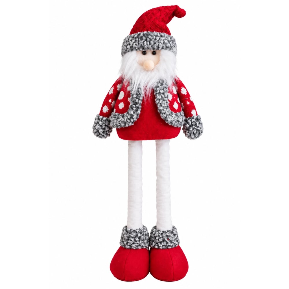 MUÑECO NAVIDEÑO PATILARGA 30-50 CM – PAPÁ NOEL ROJO CLASICO - 1