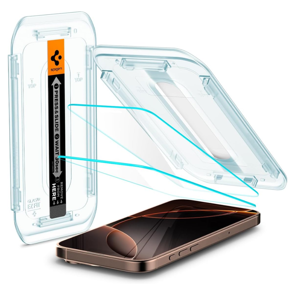 VIDRIO TEMPLADO PARA IPHONE 17 PRO MAX SPIGEN (2UN) - 1