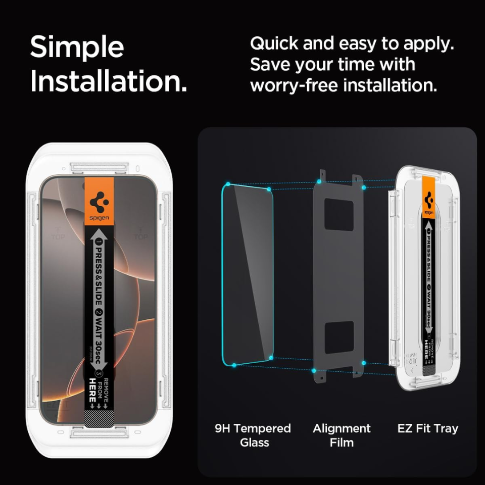 VIDRIO TEMPLADO PARA IPHONE 17 PRO MAX SPIGEN (2UN) - 2