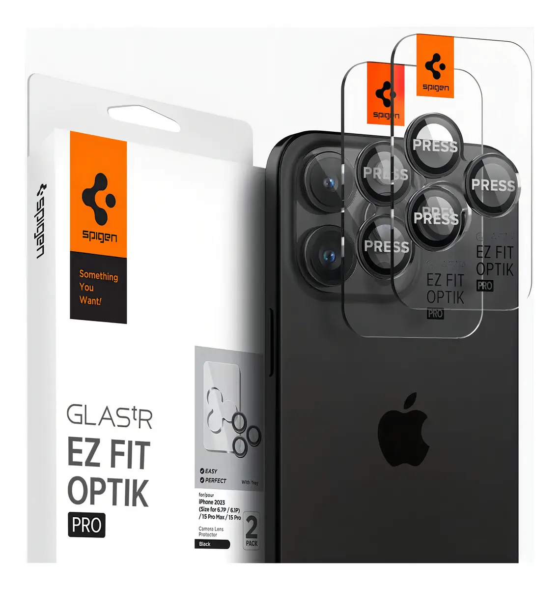 VIDRIO CAMARA PARA IPHONE 16 PRO/PRO MAX SPIGEN 2UN - 1