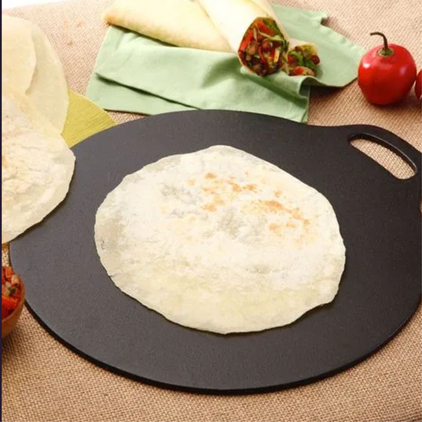 PLANCHA TAWA 38 CM (15') ESMALTADA - VICTORIA - 2