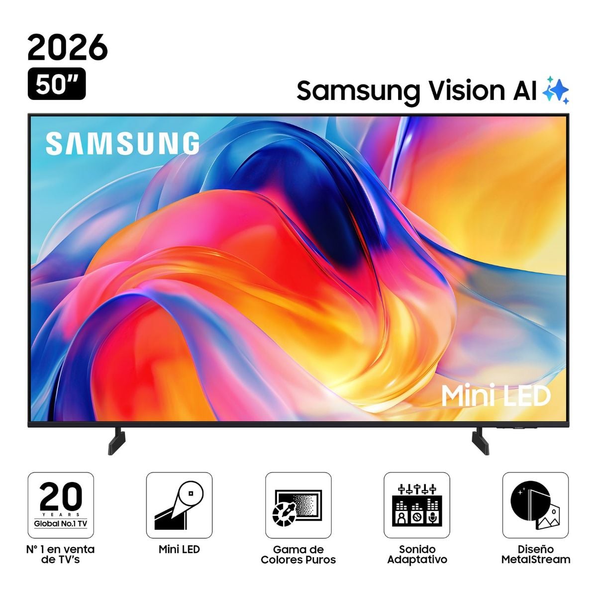 TELEVISOR SAMSUNG 50 PULGADAS MINI LED 4K VISION AI SMART TV UN50M70HAGXPE - 1