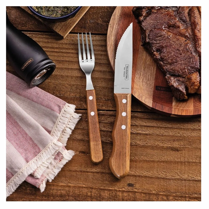 JUEGO DE CUBIERTOS PARA ASADO DE ACERO INOXIDABLE DYNAMIC X 12 PIEZAS - 2